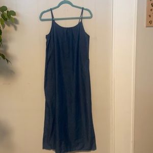Lightweight denim midi dress. Size large. Very light fabric. Great condition
